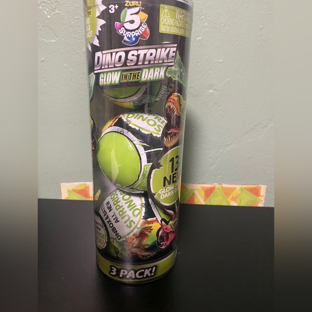 Zuru 5 Surprise Dino Strike Series 2 Glow in the Dark 3 pack NWT